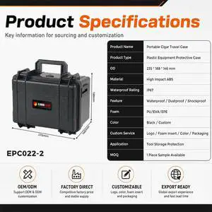Hot Selling Superior Quality Waterproof Toolbox Carry Case with Foam Hard Plastic Tool Case Safety Protection Box