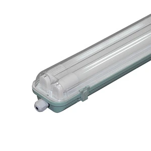 Tri-proof LED Light Single Double Tube Waterproof IP65 Three Proof Lamp Housing Case Kit for Warehouse Hospital Factory Workshop