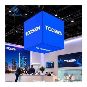 Irregular LED Screen Video Wall Display Cube Magic Cube Shape P1.5 P1.8 P2 7680Hz Four Sided for Trade Show Booth Advertising