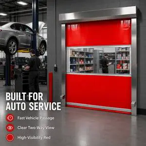 Automatic Stainless Steel PVC High Speed Roller Shutter Remote Control For Entry Residential Garage Carport Vehicle Workshop