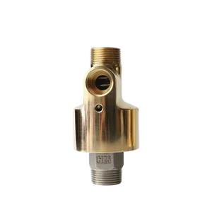 HD Copper Housing High-Speed Rotary Union Double Flow Inner Tube Fixed DIN Flange Connection Hydraulic Oil Air Water Swivels