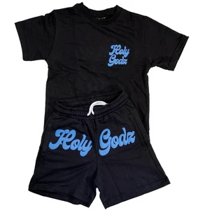 Trendy Men's Puff Printed Shorts Sets Custom Logo Men T Shirts Shorts Sets High Quality OEM Fashionable Men Short Sets