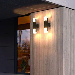 Nordic Style Minimalist Cross-Shaped LED Wall Sconce, Outdoor Double-Head Ambient Light for Patio, Balcony, Corridor & Stairway