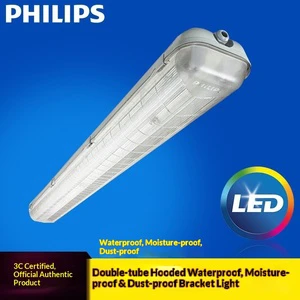 For Three-Proof LED Full Set Waterproof TCW069/18W/28W/36W Single Double-Tube Fluorescent Light 4000K/6500K Residential Use