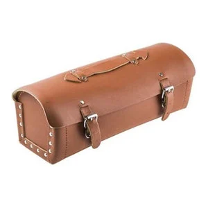 Heavy-Duty Leather Tool Bag for Hand Tools & Accessories Rugged Leather Tool Tote with Carry Handle