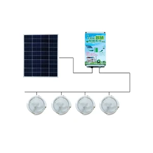 4 Heads 56LED Solar Barn Light Battery System Inside Shed Solar Light Remote Control Solar Ceiling Light Indoor for Home Garden