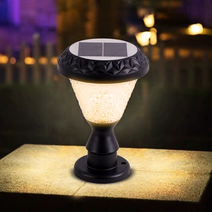 High Quality Outdoor Column Lamp Wide Irradiation Area Low Power Consumption 10w All in One Led Solar Garden Lamps