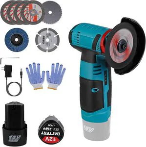 Cordless Angle Grinder Portable, Handheld Tool for Metal & Wood Grinding, Perfect for DIY, Home Repairs & Small Workshop Tasks