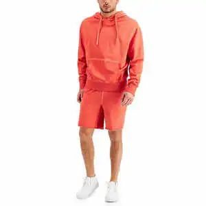 Men Casual Matching Summer Set Short Sleeve Top with Drawstring Shorts Comfortable Relaxed Fit Two Piece Outfit for Travel