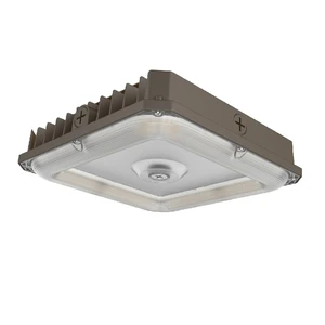 US/CA ETL Square Canopy Illumination 120W/100W/80W Tunnable IP65 Outdoor Parking Garages Gas Stations Warehouse Fixture LED