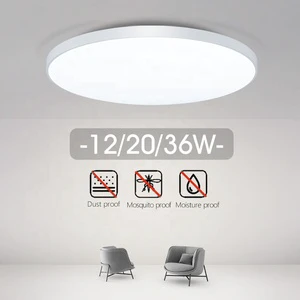 Modern Panel Light Round LED Ceiling Light for Living Room Surface Mounted Tri-Proof Lamp for Residential Use