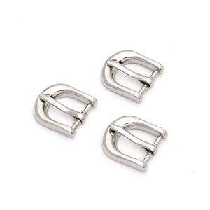 Custom Durable Silver Metal U-Shaped Buckles With Single Prong for Bags and Belts