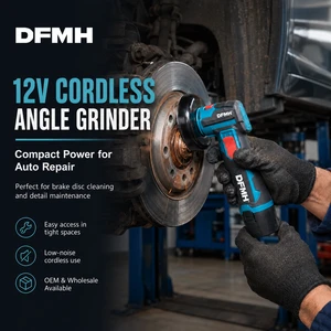 12V Rechargeable Cordless Mini Angle Grinder 6500 RPM Lithium Battery Electric Polishing Grinding Tool Kit For Home DIY Work