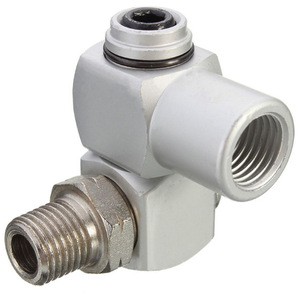 1/4 NPT Aluminum Forged Pneumatic Rotary Fitting 360 Degree Universal Joint Connector Air Hose with 3-Year Warranty