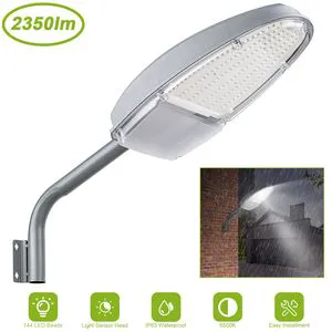 144LEDs Photocell Sensor Wall Pack LED Lights IP65 Waterproof Outdoor Lighting for Parking Garage Luminaires Street Lamps