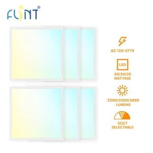 Ready to Ship 120-277V LED Light Dimmable Recessed Panel Lamp Backlit LED Panel Light 3-Power 3CCT Color Temperature ETL