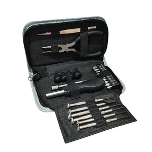 24pcs Tool Kit Including Socket Plier Bits Handle Screwdriver Portable Multi-Function DIY Hand Tool Set With Bag