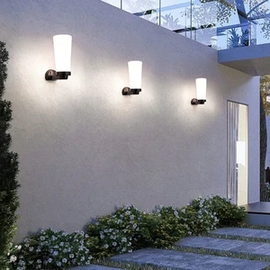 Outdoor LED Wall Lamp 3000K Warm White 97 CRI Waterproof Wrought Iron PVC Construction Modern Minimalist Spherical Decorative