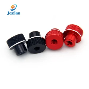 Jeasnn M2.5 Aluminum Brass Thumb Screw 1/4-20 Nylon And Nickel Oval Head With Black Oxide Finish