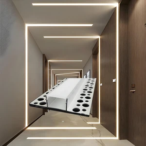 LED Linear Light Aluminum Alloy Housing For Ceiling Light LED Profile With Diffuser Cover For Office Commercial Lighting System