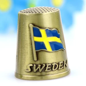 Factory Custom Logo Zinc Alloy Decorative Sweden Souvenir Metal Thimble