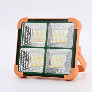 Solar-powered Rechargeable Floodlight for Outdoor Construction Site Emergency Lighting, Portable Solar-powered Rechargeable