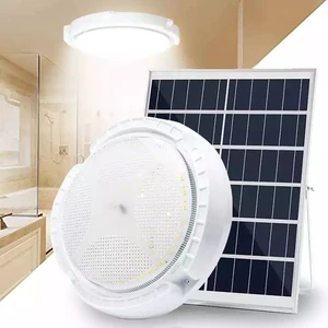 Solar LED Ceiling Lamp Shed Light Indoor Solar Light Home House for Indoor Outdoor Home 50W 100W 200W Highlight Remote Control