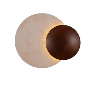 LED Background Wall Ambient Light Wall Lamp Bedroom Bedsidenew Style Yellow Cave Stone Mid-century Wabi-sabi