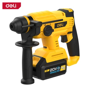 Deli EDC300 Red Power Tool Electric Pick Heavy Duty High Power Through Wall Impact Concrete Slotting Multi-functional
