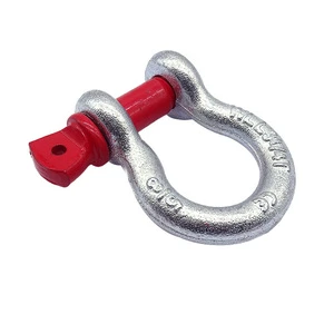 Zinc Plated G209 Lifting Shackle Drop-Forged D Type Shackle & Safety Pin Bow Shackle