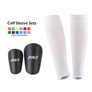 Elastic Calf Compression Sleeve Shin Protected Pad Football Sport Calf Sleeve Fitness Leg Protector Soccer Shin Guard Sets