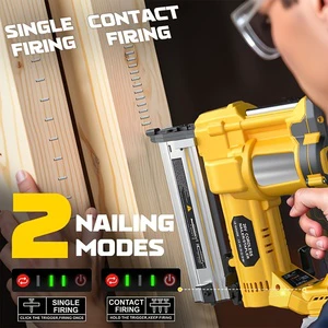 Hot Sales 18-20V Brushless Nail Gun F10-F50 Electric Brad Nailer for Industrial DIY Carpentry Roof Ceiling Decoration
