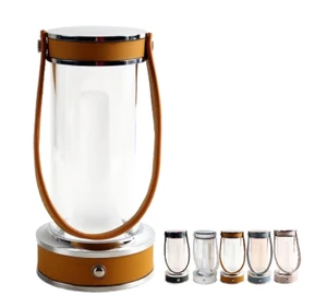 Modern LED Desk Lamp Portable Clear Glass Table Lamp with CCT Dimmer Night Lights for Restaurant Coffee Bedroom Decor Light