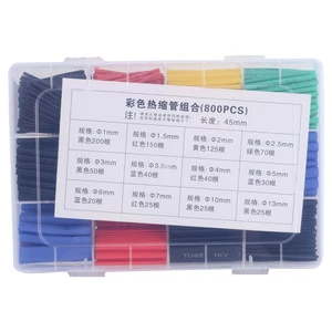 800 Pcs Heat Shrink Tube Set Assortment Electric Insulation Wrapping Sleeving Kit for Cable Wire Repair Accessory