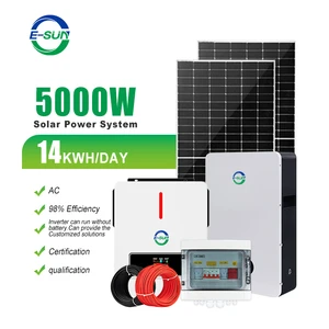 3kw Home Solar Energy System 5kw Off Grid Hybrid Complete Kit Set 6.2kw With Solar Panels Battery For Power Storage