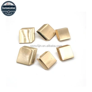 Wholesale Metal Button Square Irregular Decorative Buckle High Foot Hand Sewing for Shirts & Coats Wool Custom Logo