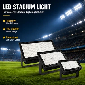 Die Casting Aluminum Alloy 100W-2000W LED Sports Lighting IP66 Waterproof for Outdoor Football Pitch Basketball Court Stadium