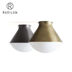 Brass Flush Mount Modern Hotel Nordic Brass Glass LED E26 Factory Wholesale Crossborder Rainier Conical Flush Mount Light