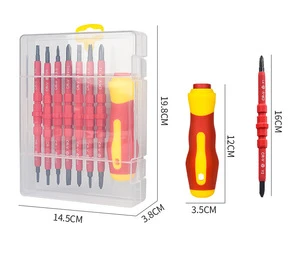 15-in-1 Multi-Purpose Insulation Screwdriver Set DIY Industrial OEM Electrician Household Tool Kit