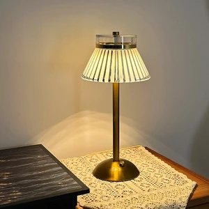 Retro LED Metal Table Lamp Creative Restaurant Outdoor Table Lamp Coffee Shop Bedroom Bedside Touch Night Light