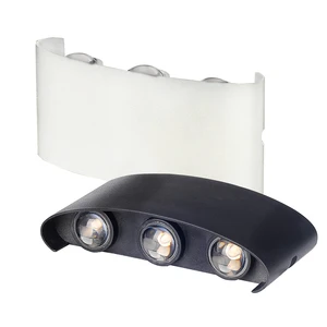 Outdoor Double Head up and Down Light Arc Wall Lamp Interior Corridor Stair Corridor Lamp Balcony Spot Lamp Led Aluminum New 90