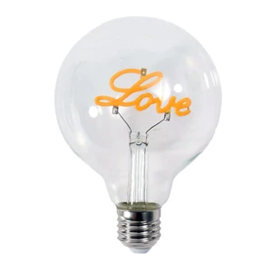 G95 Creative LED Table Lamp Chandelier 4W E27 Base with LOVE Letter Pattern Retro Silk Festival Decoration for Residential Use