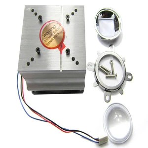 20W~50W Aluminum LED Street Light Heatsink with Fan and 44mm Glass Reflector Cup Lens for Spot Light or Downlight