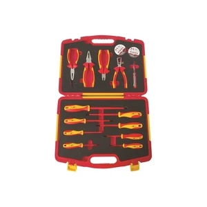 HENITUER S680A-15 15PCS Insulated Tool Set High Hardness Multifunctional Tested by 10000V High Voltage 15PCS Insulation Tool Kit