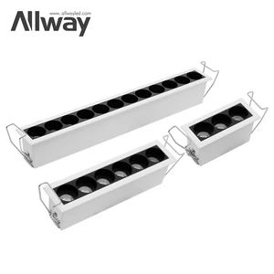 ALLWAY Low Price Black Waterproof Linear Lamp Indoor 4 5 8 10 15 18 25 Watt Led Down Light