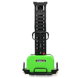 1t 2t Mini 1000kg 2000kg Lift Forklikft Self-loading Semi Electric Portable Self Loading Stacker