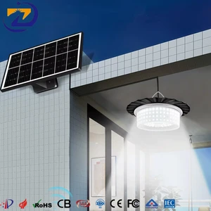 OEM ODM Outdoor Indoor Solar Power Ceiling Shed Light 244 LED Motion Sensor Pendant Light IP65 Waterproof Garden Lamp