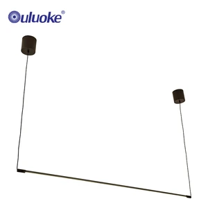 Home Lighting Dining Room Bedroom Decorative 20w Aluminum Acrylic Modern LED Linear Pendant Light