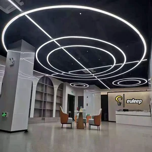 Custom Big Ring Led Curved Led Light Profile Curve Led Aluminum Profile Decorative Linear Light for Round Led Light Ceiling