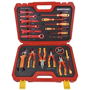 VDE Insulated Tool Set CE60900 Hand Tool Set Brand High Quality 19PCS 1000v with Cordless Drill Yellow